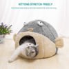Soft Warm Cat Cave with Washable Cushioned Pillow GRDDC-12
