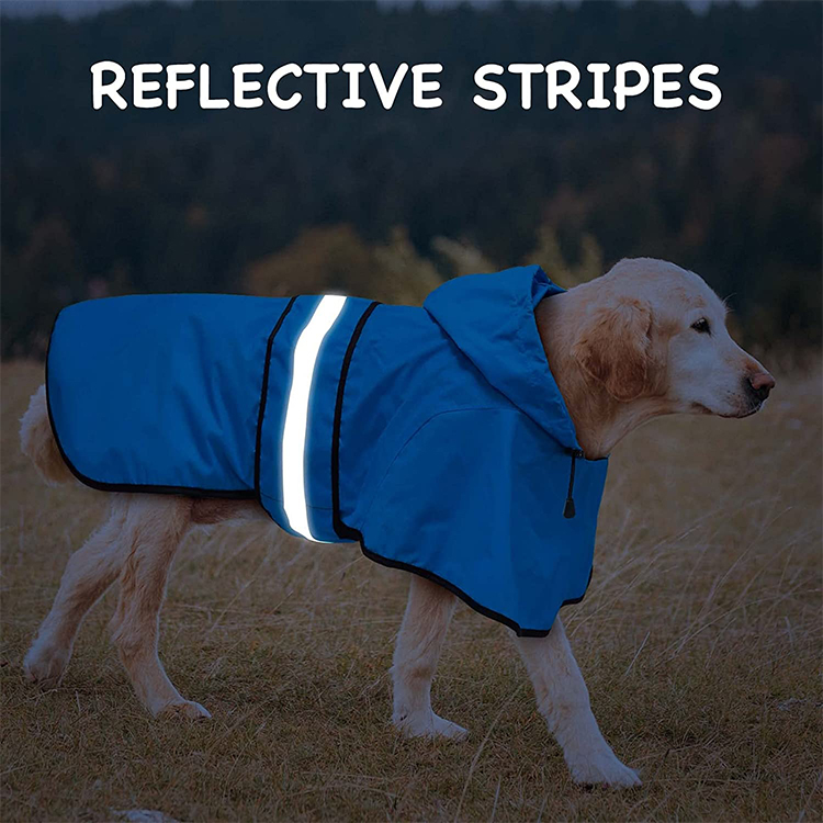 Reflective Lightweight Dog Rain Jacket with Hoodie GRDAR-6