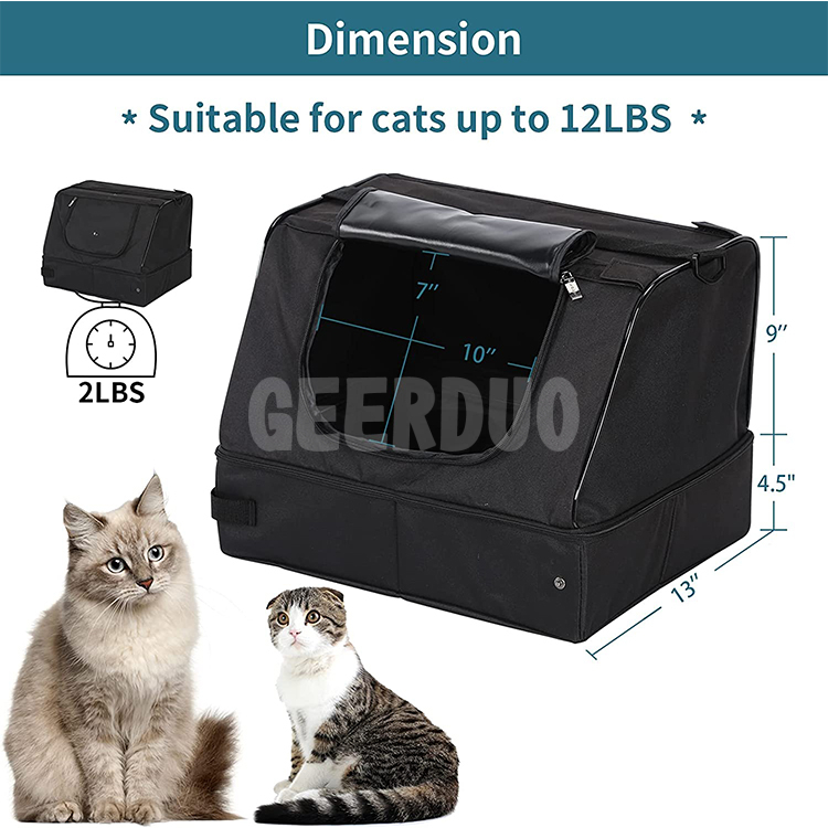 Portable Collapsible Travel Cat Litter Box with Lid Standard GRDGL-7