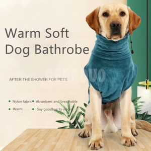 Dry Fast Dog Bathrobe Towel Cat Drying Coat GRDGB-1
