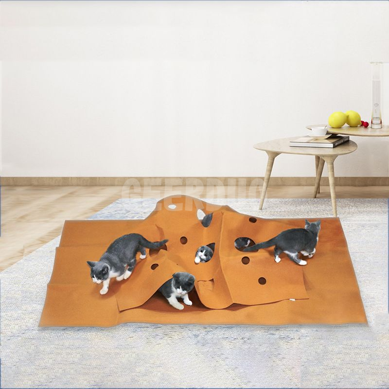 New Felt Cloth Cats Tunnels Play Mat Cat Bite Mat GRDTC-4