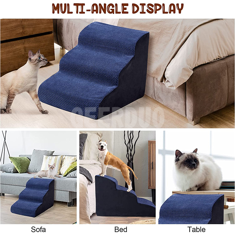 Pet Stairs for High Beds and Couches Machine Foldable Cover GRDCS-9