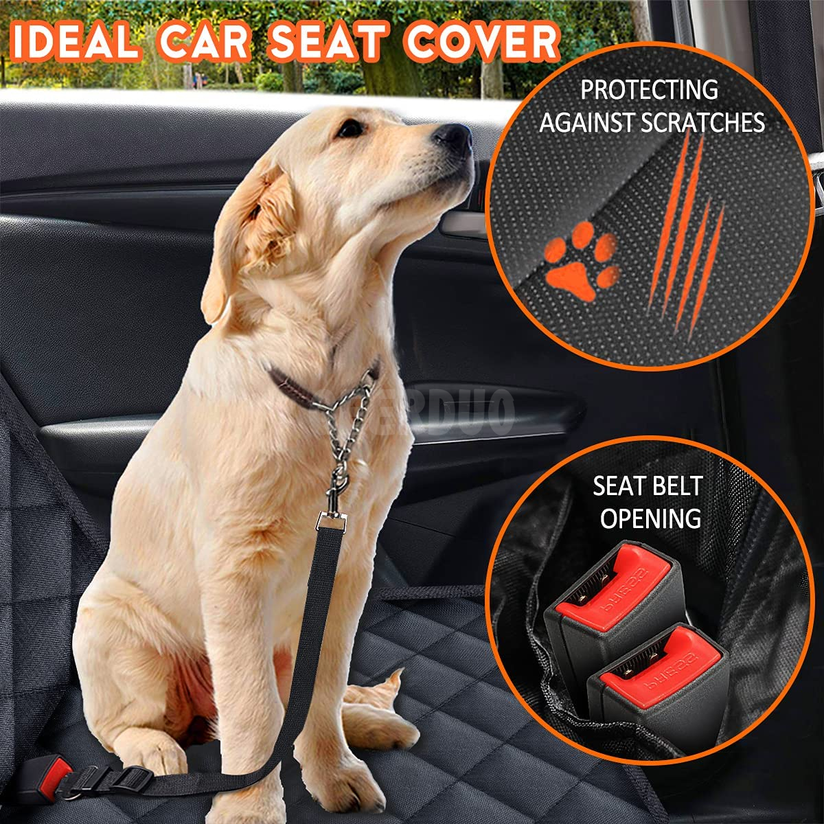 Non-slip Pet Car Back Seat Cover for Trucks SUVs GRDSB-1