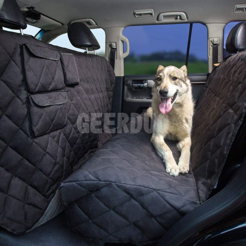 Black Color Dog Back Seat Cover for Cars, Trucks & SUVs GRDSB-7