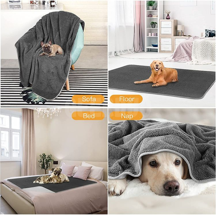 Soft Flannel Sherpa Waterproof Dog Bed Cover Dog Blanket for Couch GRDDK-1