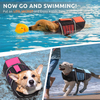 Pet Life Vest, Adjustable Dogs Lifesaver with High Buoyancy and Rescue Handle GRDAJ-8