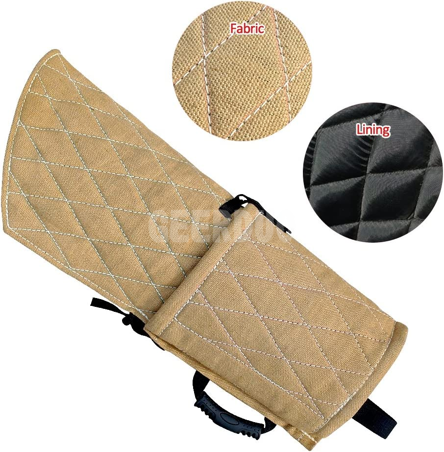 Jute Dog Biting Training Sleeve With Leather Whip Stick GRDOP-14