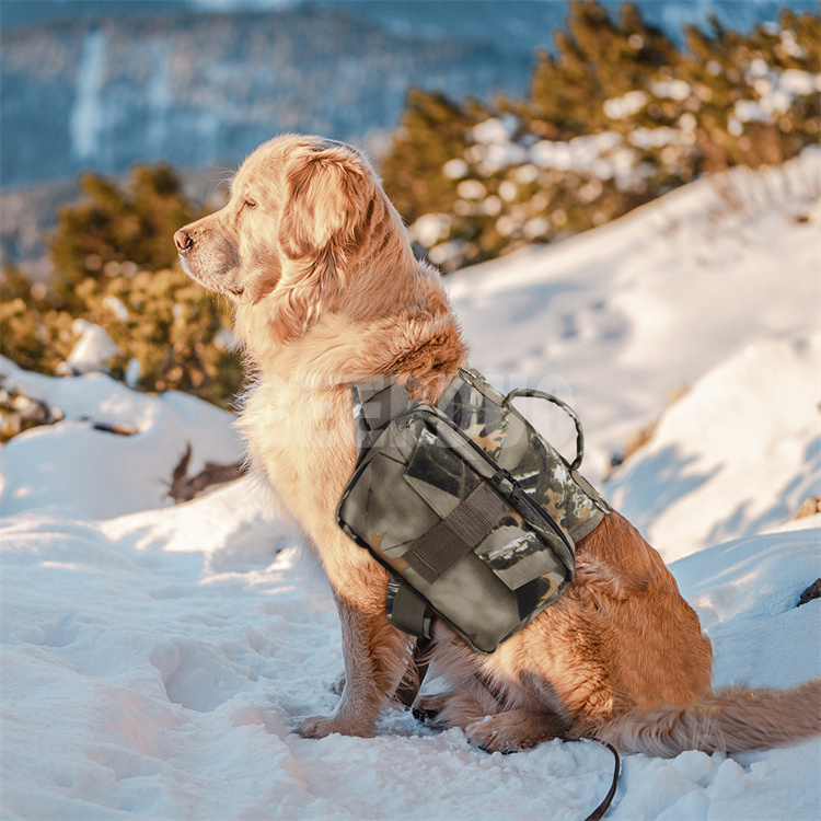 Camouflage Dog Pack Hound Travel Camping Hiking Backpack Saddle Bag Rucksack GRDOP-19