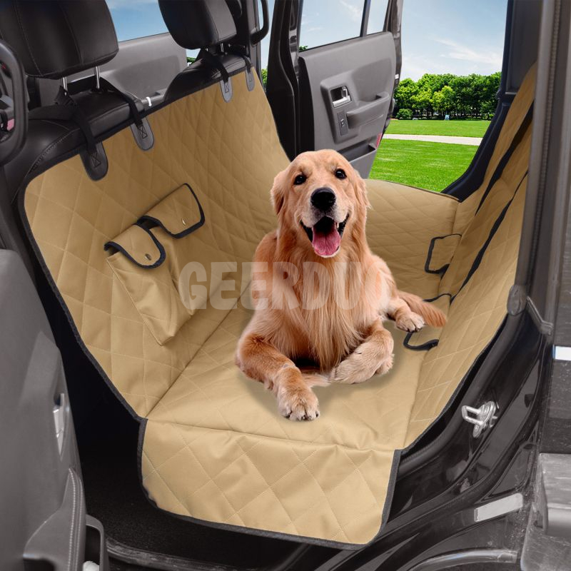 Scratchproof Pet Hammock with Pockets Dog Car Seat Cover for Back Seat GRDSB-4