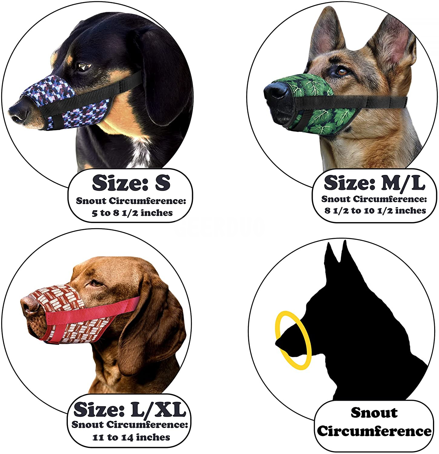 Anti-Biting Barking Pet Muzzles Mouth Cover GRDHM-1