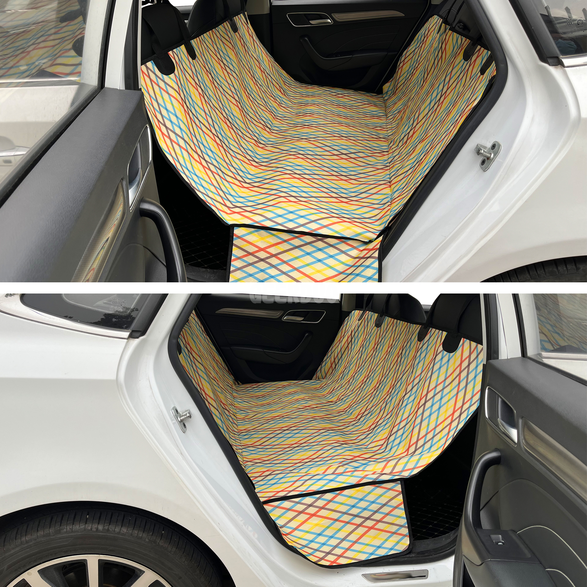 Custom Printing Pattern Dog Car Back Seat Trunk Cover Bench Protector GRDSB-16