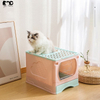Portable Collapsible Cat Litter Box with Lid Standard GRDGL-10