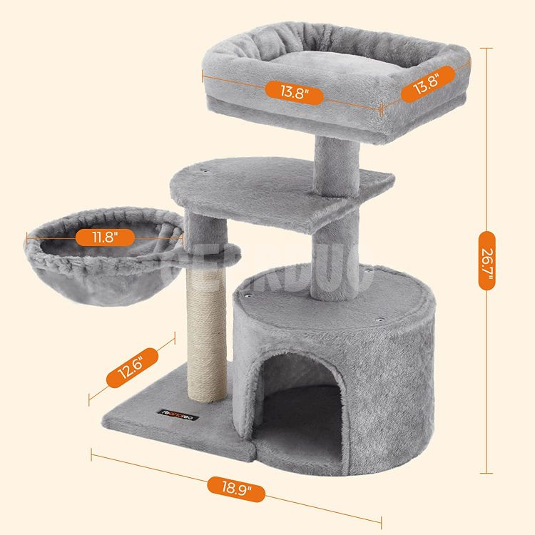 Cat Tree, Small Cat Tower, Condo, Scratching Post GRDTR -1
