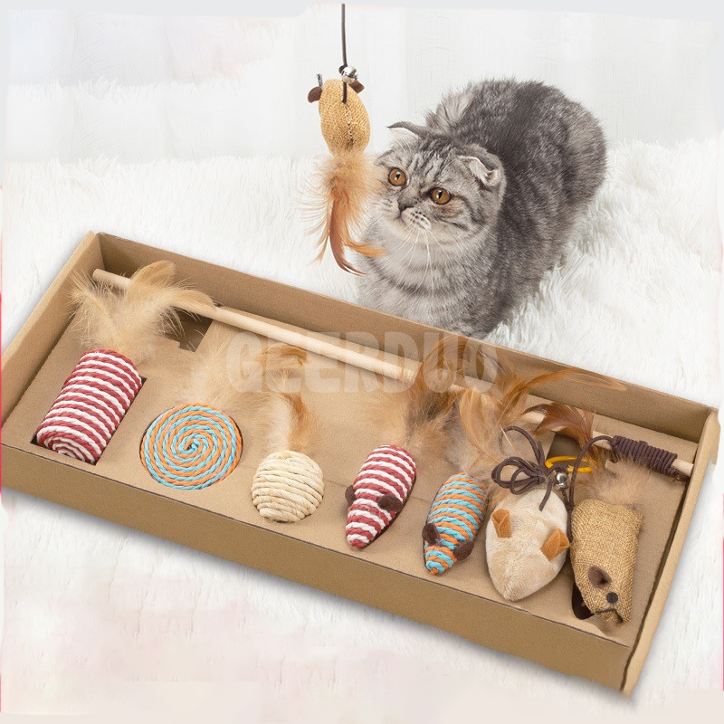 Cat Wand Toys Cat Feather Toys Teaser Refills GRDTC-6