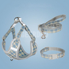  Reflective Luxury Pet Harness Collar and Leash Set GRDHH-4