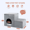 Pet Stairs for High Beds and Couches Machine Foldable with Toy Storage Condo Cover GRDCS-6