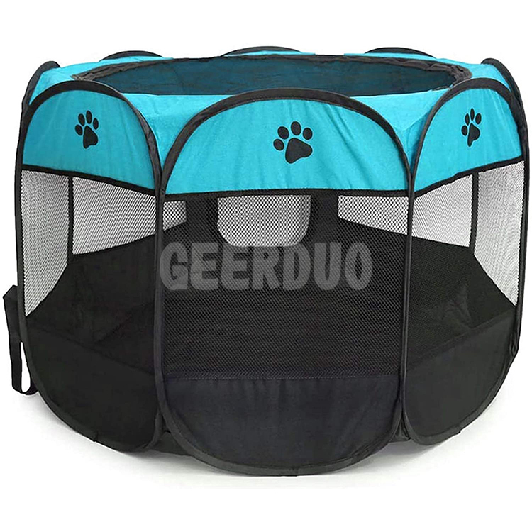 Small Dog Playpen Portable Collapsible With Zipper Door GRDCP-4