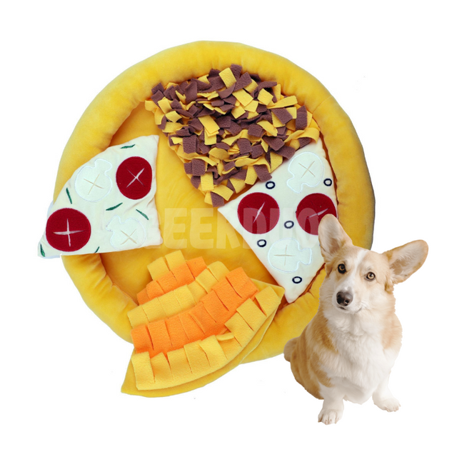 Pizza Dog Interactive Pet Snuffle Mats Feeding Mat with Puzzles GRDFM-1