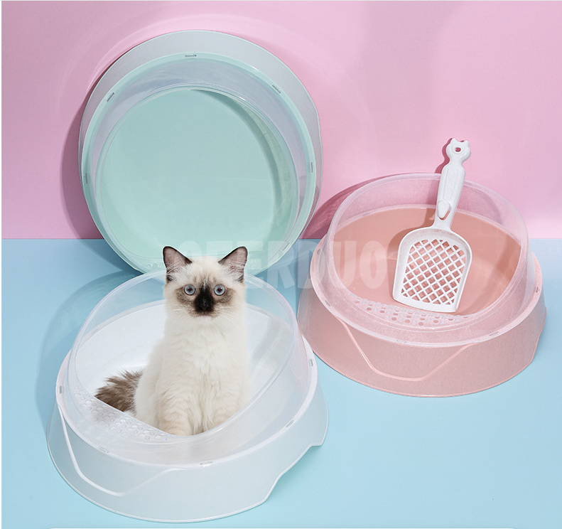 Semi-enclosed Deodorant Splash-proof Cat Litter Box GRDGL-4