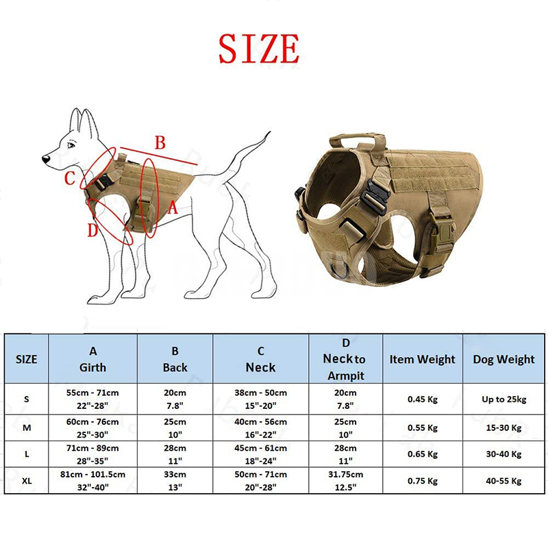 Camouflage Outdoor Tactical Dog Harness Vest with Handle GRDHH-20 